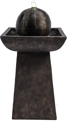 £179.12 • Buy Teamson Home Garden Water Feature & Lights, Outdoor Sphere Orb Modern Water... 