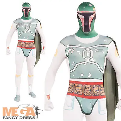 £29.99 • Buy Star Wars Boba Fett 2nd Skin Mens Fancy Dress Lycra Bodysuit Adults Costume 