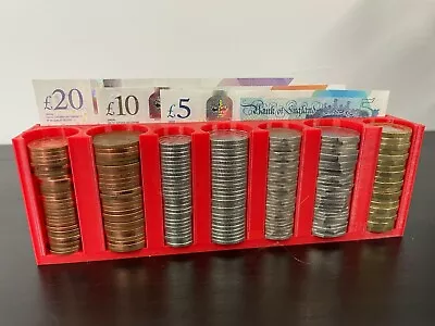 Coin Cash Note Money Organiser Mini Storage Box Holder Sorter Savings Wallet Rd • £9.99