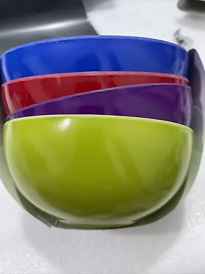 Colourworks Set Of Four 15cm Melamine Bowls Ideal For Parties Picnics Everyday  • £7.99