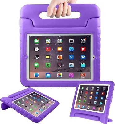 IPad 2 3 4 Case For Kids Shock Proof Drop Proof Heavy Duty Case Handle - Purple • £7.45