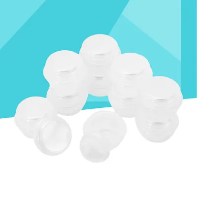  10 Pcs Cream Containers Body Butter Sample Pots Clear With Lid Travel • £5.55