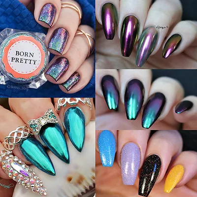 $1.45 • Buy Nail Art Glitter Powder Dust For UV Gel Acrylic Sequins Flakes Decoration Tips