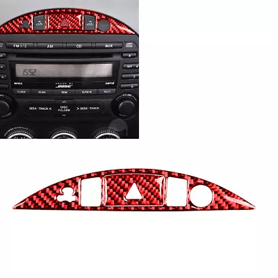 2pcs For Mazda MX-5 09-15 Red Carbon Fiber Center Console Button Interior Trim B • $11.69