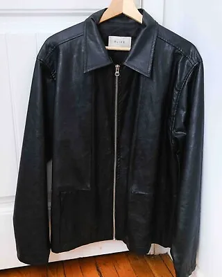 Olive Mens Outerwear | Menswear | Magnus Faux Leather Jacket Black • $180
