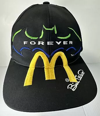 VINTAGE McDonalds Hat Cap Snap Back Nascar Bill Elliott Batman Forever Mens 90s • $17.99