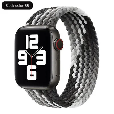 £3.35 • Buy Braided Solo Loop IWatch Band Strap For Apple Watch Ultra 2 Series 9 8 7 6 49mm