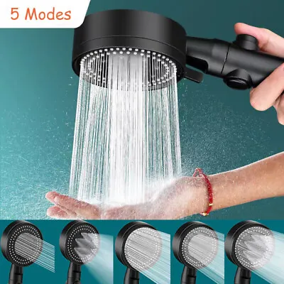 £10.99 • Buy Shower Head 3/5 Mode Large Universal Chrome Bath High Pressure Water Saving Head