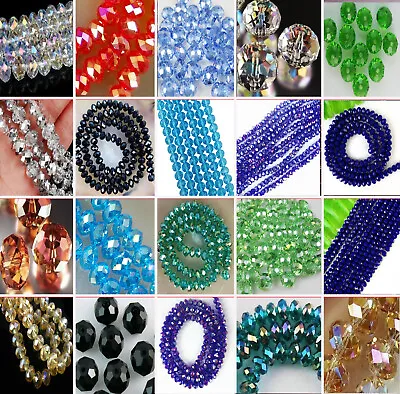 New 1pcs Women Glass Crystal Beads Rondelle Spacer Girls Jewelrys Pendant • $2.99