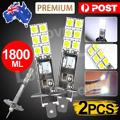 2pcs H1 LED Headlight Bulbs Kit Super White 55W Fog Driving Light DRL Lamp 6000K • $6.95