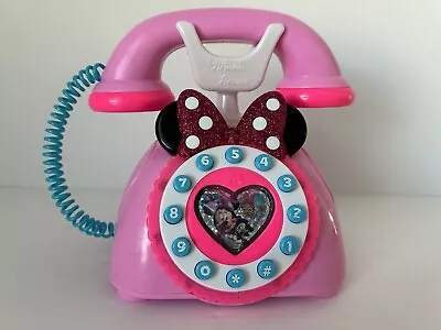 Disney Minnie Mouse Pink Telephone 7  Happy Helpers Talking Phone • $8.25