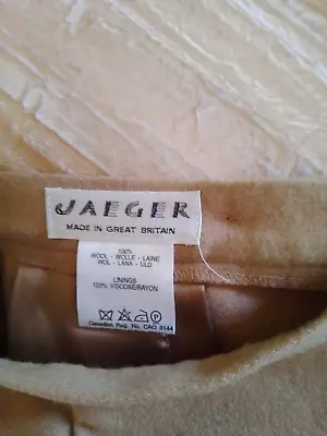 Worn Once Ladies Jaeger Camel Wool Pencil Skirt Size Uk 14 Knee Length Vgc • £14.95