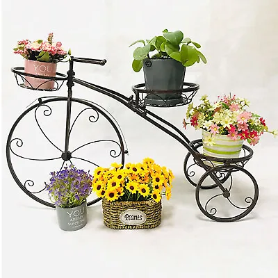 Indoor&Outdoor Large Plant Stand Bicycle Planter Metal Plant Stand Flower Holder • $29.90