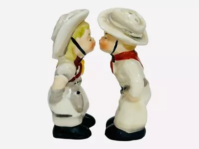 Vintage Napco Kissing Cowboy Cowgirl Western Couple Salt And Pepper Shakers MCM • $75