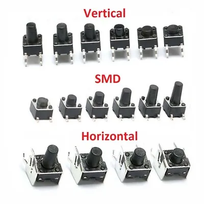 Momentary Tactile Push Button Switch Vertical/SMD/Horizontal Mini Micro PCB • $1.50