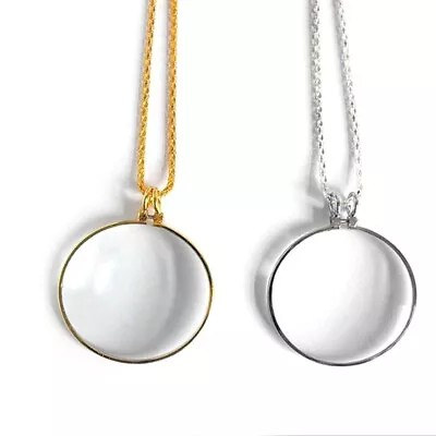 Reading Glasses Pendant Jewelry Optical Magnifier For W/ Chain Necklace Neckglas • £6.25