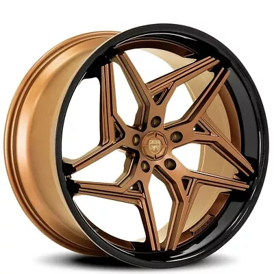 20  Staggered Lexani Wheels Spyder Satin Bronze With Gloss Black Lip Rims  • $1619