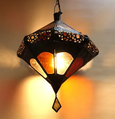 Moroccan Ceiling Lamp Handmade Light Fixture Authentic Lantern Red Nice Gift • $125
