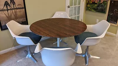 Vintage Burke Saarinen Style MID CENTURY Round Dining Set Table Propeller Chairs • $1900