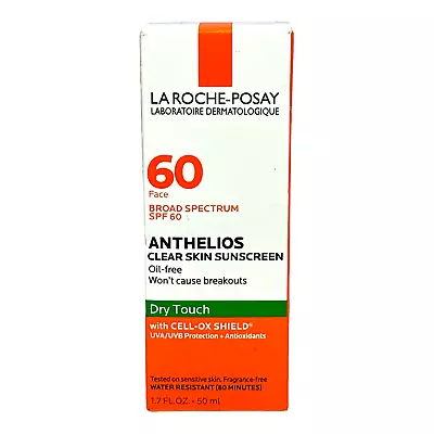 La Roche Posay 60 Face SPF 60 ANTHELIOS Clear Skin Sunscreen Dry Touch 50ml • $19.95