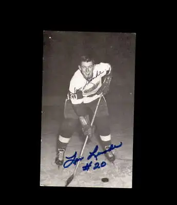 Len Lunde Signed JD McCarthy Vintage Postcard 1950`s 60`s Detroit Red Wings Auto • $17