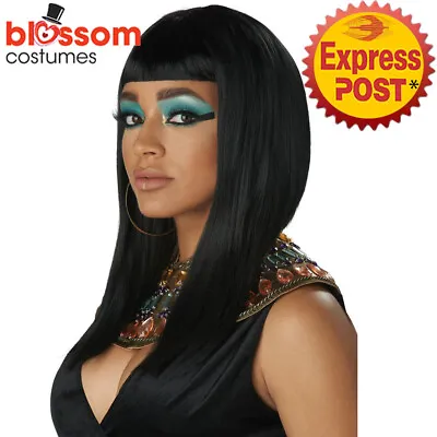 W4745 Angular Egyptian Cut Roman Cleopatra Nile Black Costume Halloween Wig Hair • £13.31