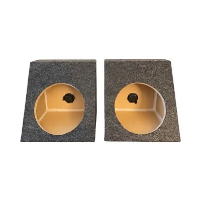 8” Sealed Angled  Pair Subwoofer Enclosure Car Audio Speaker MDF-Gray • $39.95