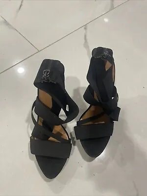 Zara Womens High Heels Stiletto Black Size 8 • $13.99