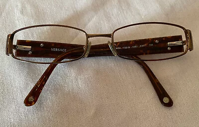 Versace MOD.1122-B 1061 Brown Rectangle Eyeglasses Frames 53-17 135 Italy • $35