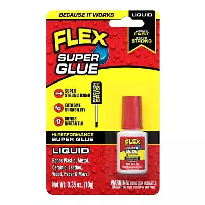 Flex Seal LIQUID Super Glue High Strength Super Glue Brush On 10 Gm (8-pack) • $46.33