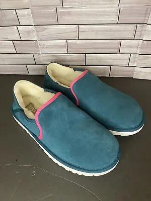 UGG Classic Men’s Slip-On UGG Suede Clogs Teal Pink Size W11 / M9.5 NEW • $65