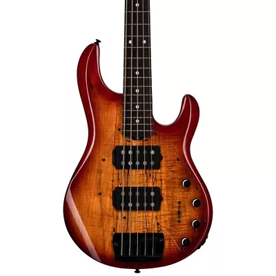 Sterling By Music Man StingRay 5 Ray35 HH 5-String Bass Spalted Maple Blood • $1099.99