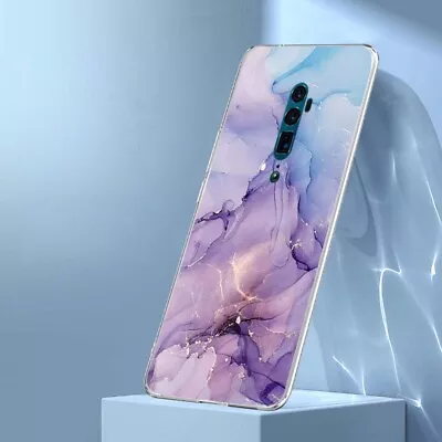 For OPPO Reno 8 Pro Lite 5G 2 Z 4 Z Case Clear Fasion Purple Marble Soft Cover • $13.76