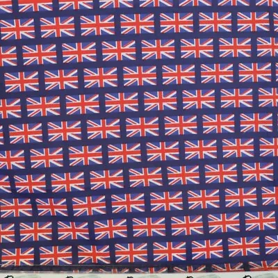 Polycotton Fabric Union Jack Flags British UK • £4.80