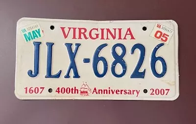 Virginia VA State License Plate Tag 400th Anniversary Expired May 5/05 Man Cave • $10.99