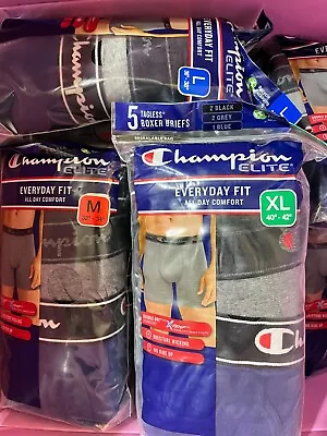 Champion 5 PACK Boxer Briefs Every Day Comfort Stretch Cotton Moisture-Wicking • $22.25