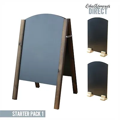 Wooden Pavement Sign A-board Chalkboard Shop Pub Liquid Chalk (starter1) • £52.99