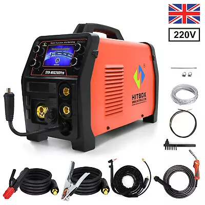 5 In 1 SYN MIG-200 Pro MIG Welder Aluminum 200A 220V Gas TIG MIG Welding Machine • £479.99