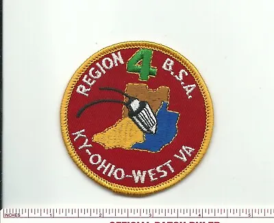 $2.95 • Buy Cu Scout Bsa Region Four 4 Reproduction Satellite Pb Patch Ky Ohio West Va Badge