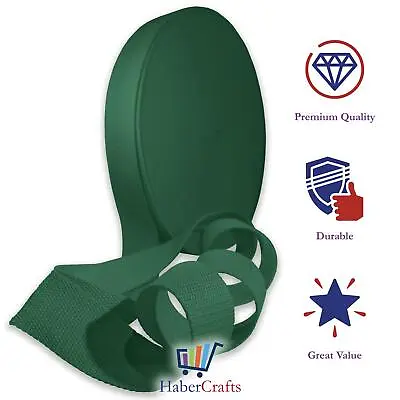 Dark Green Colour 38mm Wide Cotton Webbing Strapping Belting Bag Making Fabric • £3.79