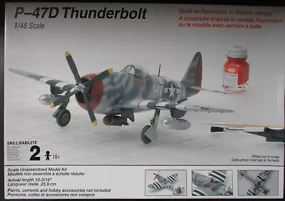 Testors 1/48th Scale P-47D Thunderbolt Kit No. 520 Open Box Item • $21.59