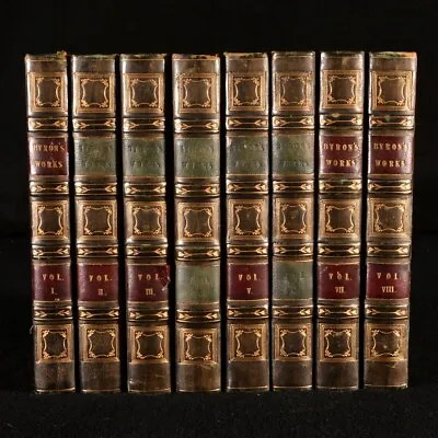 1829 8Vol The Works Of Lord Byron In Six Volumes With Don Juan Half Calf • £715