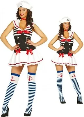 Womens Sailor Nautical Fancy Dress Costume • £23.99