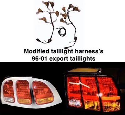 Export Taillight Harness Only Pair For Amber Lights Fit 1996-2004 Mustang • $155