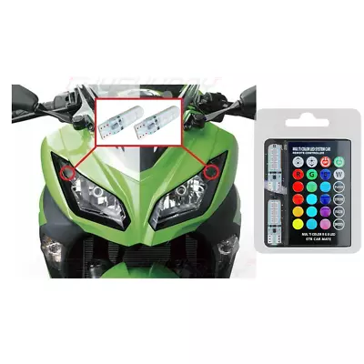 For Kawasaki Ninja KRT LED Pilot Park Lights T10 Ninja 300 Ex300 650r EX-6 RGB • $19.99