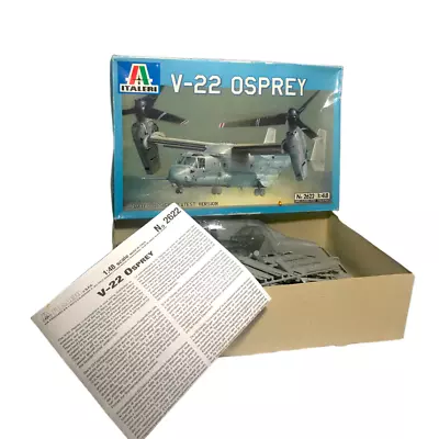 $52.58 • Buy 2003 Italeri 2622 V-22 Osprey Helicopter 1/48 Model Open Box, Complete W/ Decals