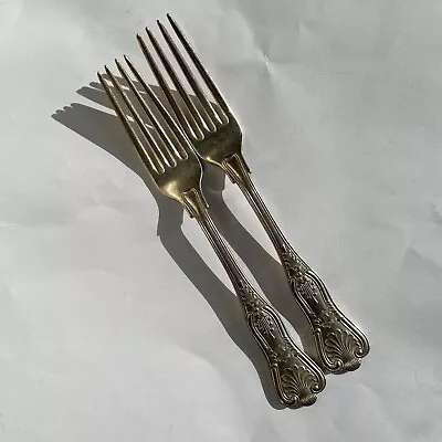 Vintage USN Navy Dinner Forks - Fouled Anchor USN King's Pattern Two Forks • $14.99