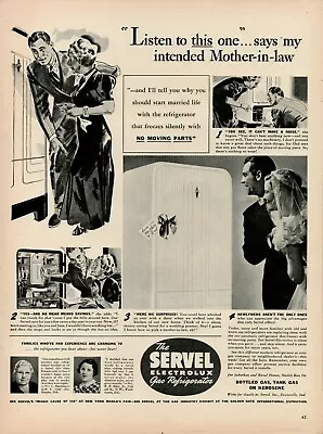 1939 Home Appliance Gas Refrigerator Servel 30s Vintage Print Ad Electrolux • $9.91