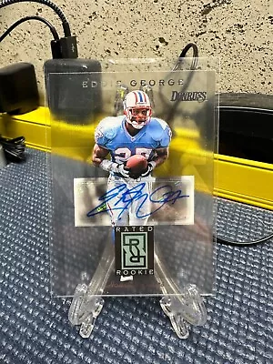 Eddie George Auto Rated Rookie Throwback SSP 2021 Panini Donruss Clearly • $29.99