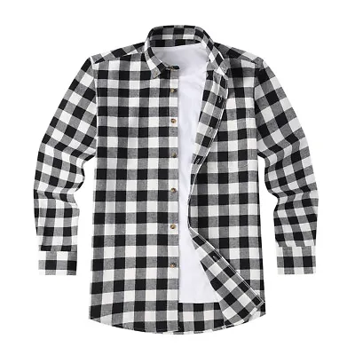 Mens Flannel Shirt Lumberjack Check TartanOxford Casual Brushed Cotton Blend • £19.95